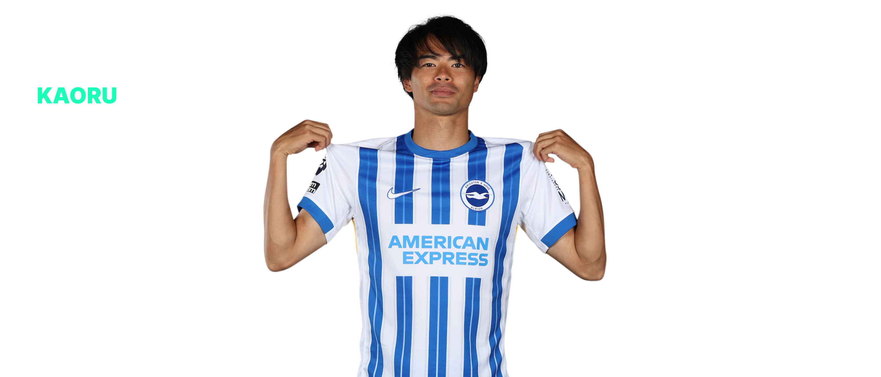 Brighton & Hove Albion Mitoma 22オーセンティック Kaoru Mitoma Signed Brighton & Hove Albion Shirt Away 2023